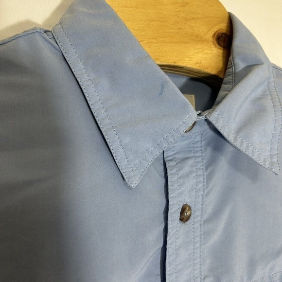 Tilley Mens Button Down‎ Medium Short Sleeve Blue - Picture 3 of 6